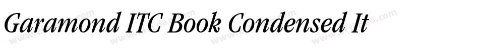 Garamond ITC Book Condensed Italic BT字体转换